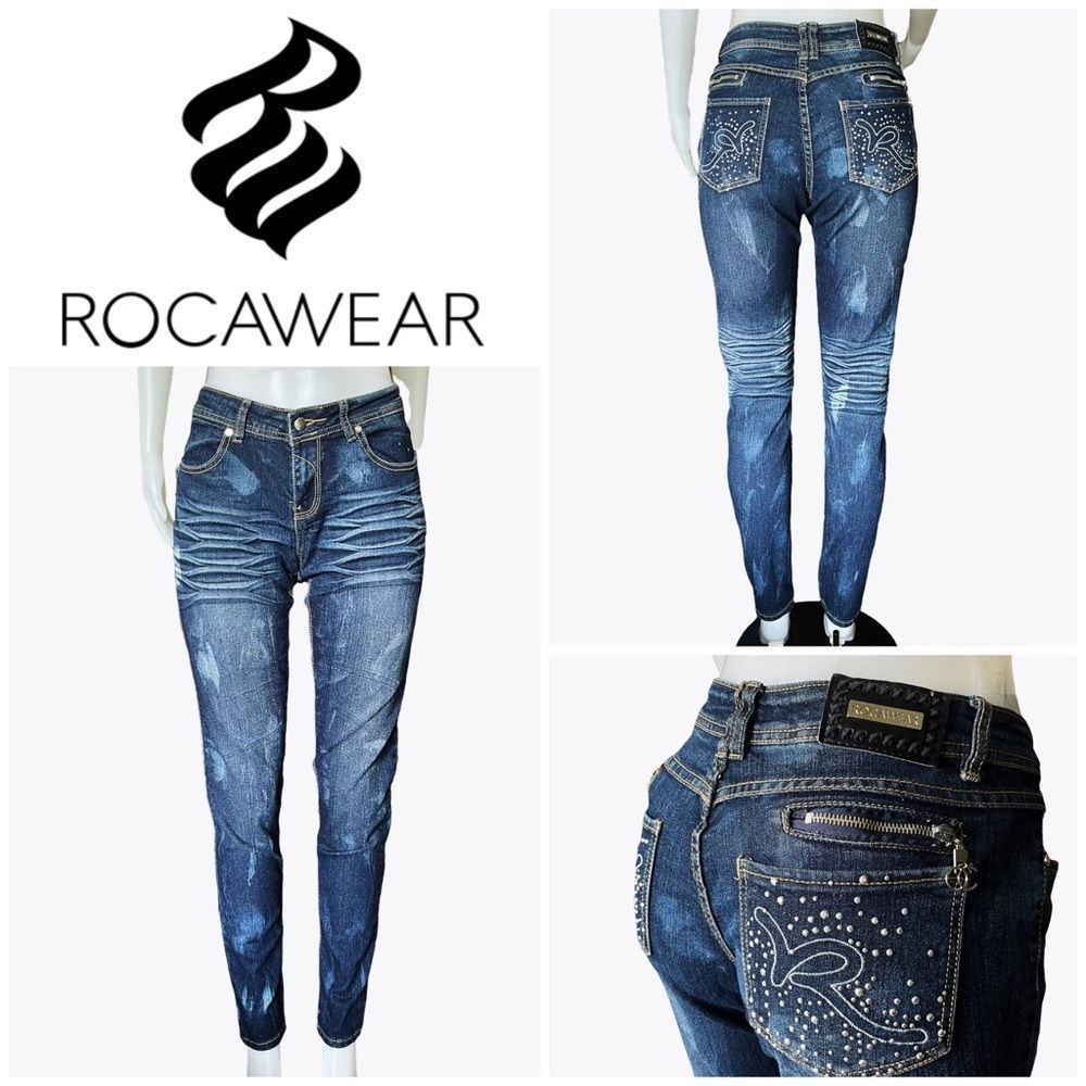 🏖️ Mix&Match 3/$275 🏖️Vintage Rocawear Skinny Jean w/ Embellished Back Pockets